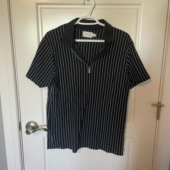 Topshop Collared Tee Shirt - Picture 1 of 5